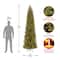 9ft. Pre-lit Feel Real® Downswept Douglas Fir Pencil Artificial Christmas Tree, Clear Lights